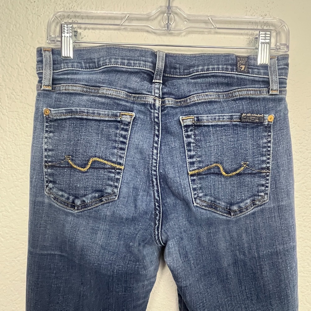 7 For All Mankind Roxanne Skinny Jeans Womens 28 Blue‎ Denim Cotton Stretch - Picture 8 of 16